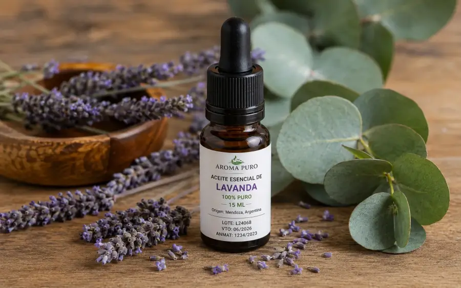Frasco ámbar Aroma Puro aceite esencial de lavanda 15ml 100% puro